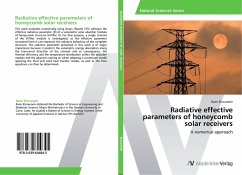 Radiative effective parameters of honeycomb solar receivers