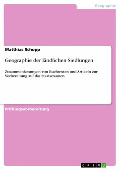 Geographie der ländlichen Siedlungen - Schopp, Matthias