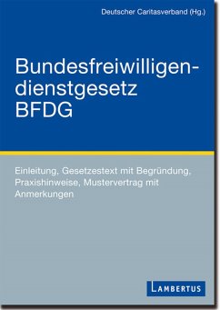 Cover BFDG Bundesfreiwilligendienstgesetz (eBook, PDF)