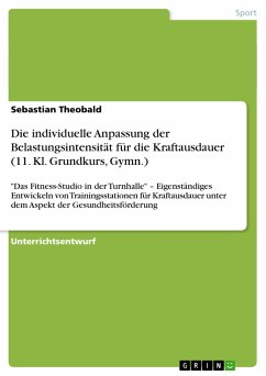 Die individuelle Anpassung der Belastungsintensität für die Kraftausdauer (11. Kl. Grundkurs, Gymn.)