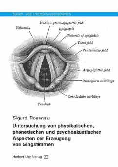 Untersuchung von physikalischen, phonetischen und psychoakustischen Aspekten der Erzeugung von Singstimmen - Rosenau, Sigurd