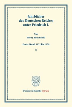 Jahrbücher des Deutschen Reiches unter Friedrich I. - Simonsfeld, Henry