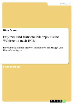 Explizite und faktische bilanzpolitische Wahlrechte nach HGB (eBook, PDF) - Donath, Nina