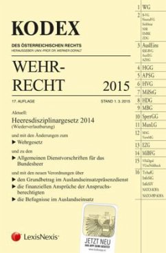 Cover Kodex Wehrrecht 2014/15 (f. Österreich)