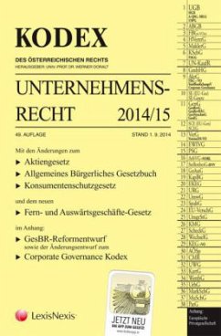 Cover Kodex Unternehmensrecht 2014/15 (f. Österreich)