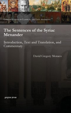 The Sentences of the Syriac Menander - Monaco, David