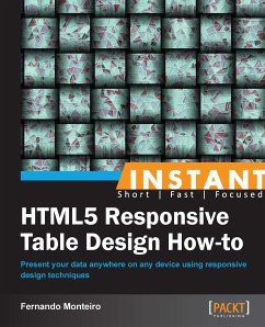 HTML5 Responsive Table Design How-to (eBook, ePUB) - Monteiro, Fernando