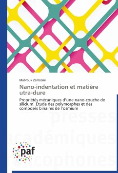 Nano-indentation et matière utra-dure