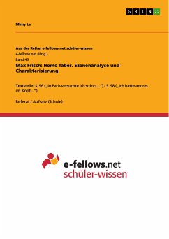 Max Frisch: Homo faber. Szenenanalyse und Charakterisierung (eBook, PDF)
