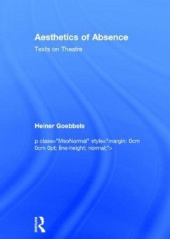 Aesthetics of Absence - Goebbels, Heiner