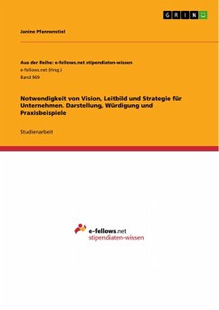 Notwendigkeit von Vision, Leitbild und Strategie für Unternehmen. Darstellung, Würdigung und Praxisbeispiele (eBook, PDF)