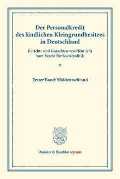 Der Personalkredit des ländlichen Kleingrundbesitzes in Deutschland.