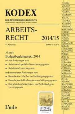 KODEX Arbeitsrecht 2014/15 (f. Österreich) - Stech, Edda; Ercher-Lederer, Gerda