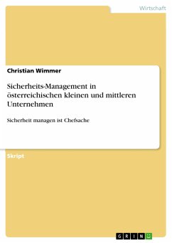 Sicherheits-Management in österreichischen kleinen und mittleren Unternehmen (eBook, PDF) - Wimmer, Christian