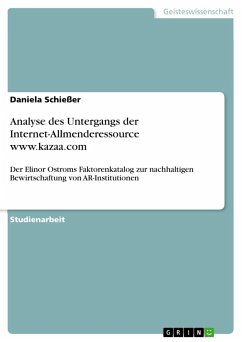 Analyse des Untergangs der Internet-Allmenderessource www.kazaa.com - Schießer, Daniela