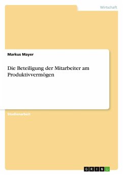 Die Beteiligung der Mitarbeiter am Produktivvermögen - Mayer, Markus
