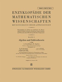 Enzyklopädie der Mathematischen Wissenschaften mit Einschluss Ihrer Anwendungen - Deuring, Max;Köthe, Gottfried