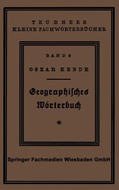 Geographisches Wörterbuch - Kende, Dr. Oskar