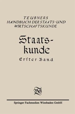 Staats-Kunde - Schmidt, Richard;Meurer, Christian;Rosenbaum, Eduard