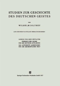 Studien zur Geschichte des Deutschen Geistes - Dilthey, Wilhelm