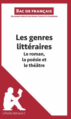 Les genres littéraires - Le roman, la poésie et le théâtre (Bac de français)) - Lepetitlitteraire; Marie-Charlotte Schneider