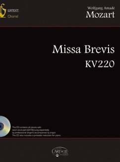 Cover Missa Brevis KV220 (+CD-Rom) für gem Chor und Orchester Partitur und Klavierauszug