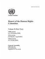 Report of the Human Rights Committee (Gen Assembly Official Record): 66th Session Supp. No. 40 Vol.2, PT. 2