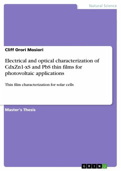 Electrical and optical characterization of CdxZn1-xS and PbS thin films for photovoltaic applications