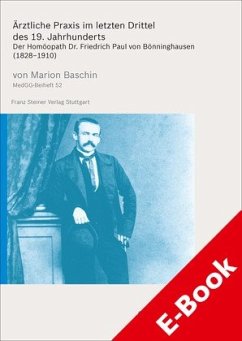 Ärztliche Praxis im letzten Drittel des 19. Jahrhunderts (eBook, PDF) - Baschin, Marion