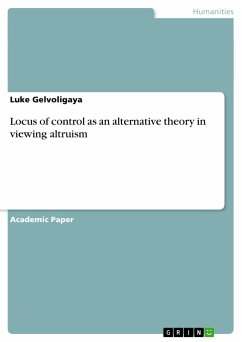 Locus of control as an alternative theory in viewing altruism - Gelvoligaya, Luke