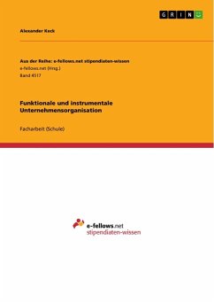 Funktionale und instrumentale Unternehmensorganisation - Keck, Alexander