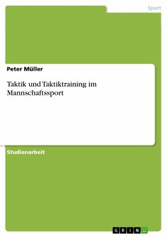 Taktik und Taktiktraining im Mannschaftssport - Müller, Peter