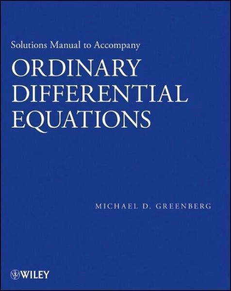 Solutions Manual to accompany Ordinary Differential Equations (eBook, PDF)
