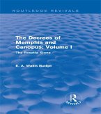 The Decrees of Memphis and Canopus: Vol. I (Routledge Revivals) (eBook, ePUB)