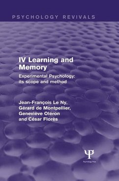 Cover Experimental Psychology Its Scope and Method: Volume IV (Psychology Revivals) (eBook, ePUB)