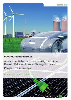 Analysis of Selected Sustainability Criteria of Electric Vehicles from an Energy-Economic Perspective in Europe (eBook, PDF)