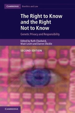 Cover Right to Know and the Right Not to Know (eBook, PDF)