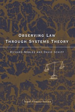 Observing Law through Systems Theory (eBook, ePUB) - Nobles, Richard; Schiff, David