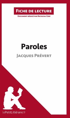 Paroles de Jacques Prévert (Fiche de lecture) - Cerf, Natacha; Lepetitlittéraire. Fr