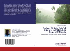 Analysis Of Daily Rainfall Intensity In Middle Belt Region Of Nigeria