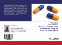 Aldehyde based Gelatin Crosslinking to target intestine drug release