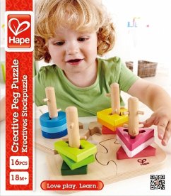 Hape E0411 - Kreatives Steckpuzzle, 16 teilig
