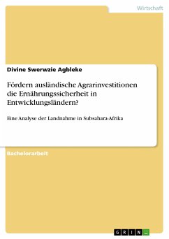 Fördern ausländische Agrarinvestitionen die Ernährungssicherheit in Entwicklungsländern? (eBook, PDF)