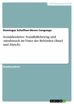 Sozialdetektive: Sozialhilfebetrug und -missbrauch im Visier der Behörden (Basel und Zürich) - Schaffner-Neves Cangunga, Domingas