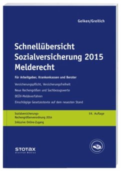 Melderecht 2015 / Schnellübersicht Sozialversicherung - Greilich, Werner; Geiken, Manfred