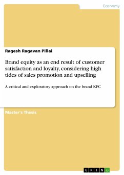 Brand equity as an end result of customer satisfaction and loyalty, considering high tides of sales promotion and upselling - Pillai, Ragesh Ragavan