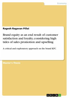 Brand equity as an end result of customer satisfaction and loyalty, considering high tides of sales promotion and upselling