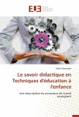 Le savoir didactique en Techniques d'éducation à l'enfance