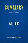 Summary: Why Not? (eBook, ePUB)