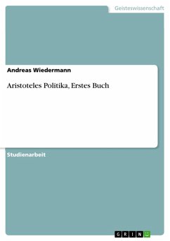 Aristoteles Politika, Erstes Buch (eBook, ePUB)